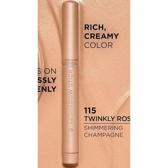 L’Oréal Paris Makeup Le Shadow Stick Eyeshadow color 115 Twinkly Rose - Picture 1 of 5